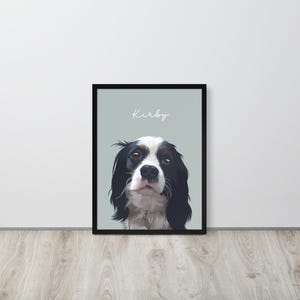 Ritratto personalizzato di un animale domestico - Foto + Nome dell'animale / Arte personalizzata per animali domestici / Regalo commemorativo per cani, gatti e animali domestici
