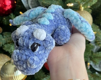 Dragon Baby Crochet Plushie, Handmade Soft & Fuzzy Amigurumi Toy, Cute Mythical Creature Gift for Dragon Lovers, Family and Friends