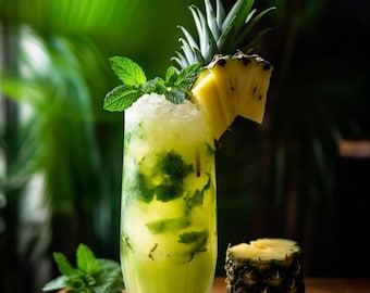 Pineapple Coconut Mojito Mocktail Recipe: Refreshing Summer Drink (PDF)