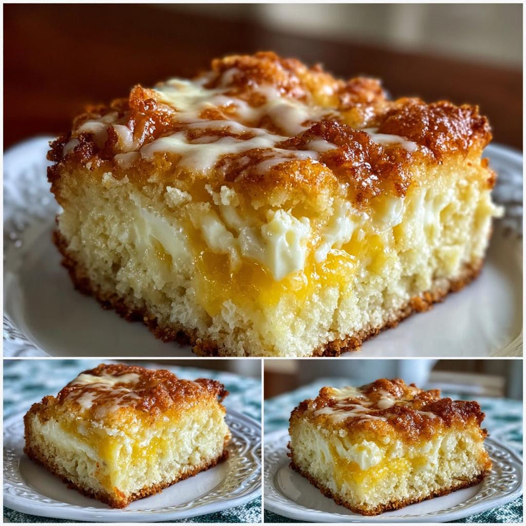 4-Zutaten Zitronen Frischkäse Dump Cake Rezept, einfaches pikantes ...