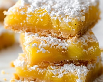 Pineapple Bliss Bars Recipe PDF | Tropical Dessert Digital Download | Easy Step-by-Step Printable Recipe.