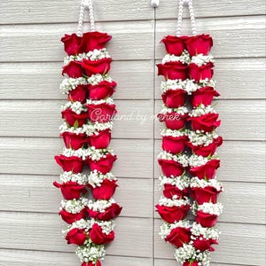Fresh flowers Wedding Varmala, Bride and Groom Mala, Wedding Ceremony Garlands, Indian wedding, Mala, Pooja Mala, Indian Wedding Mala