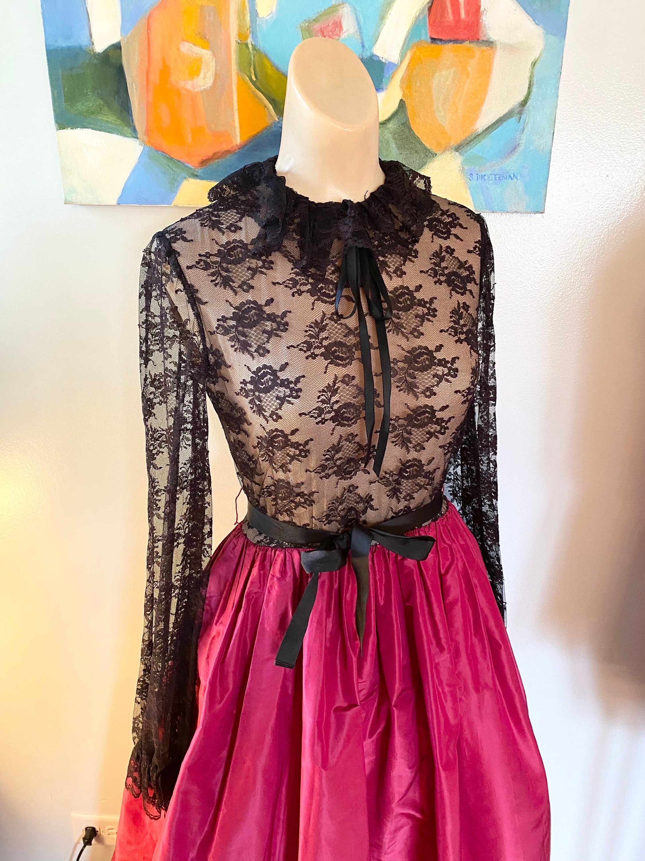 トップス 60s Vintage Morty Sussman Mollie Parnis Vintage 1970s Morty Sussman Mollie Parnis Boutique Victorian