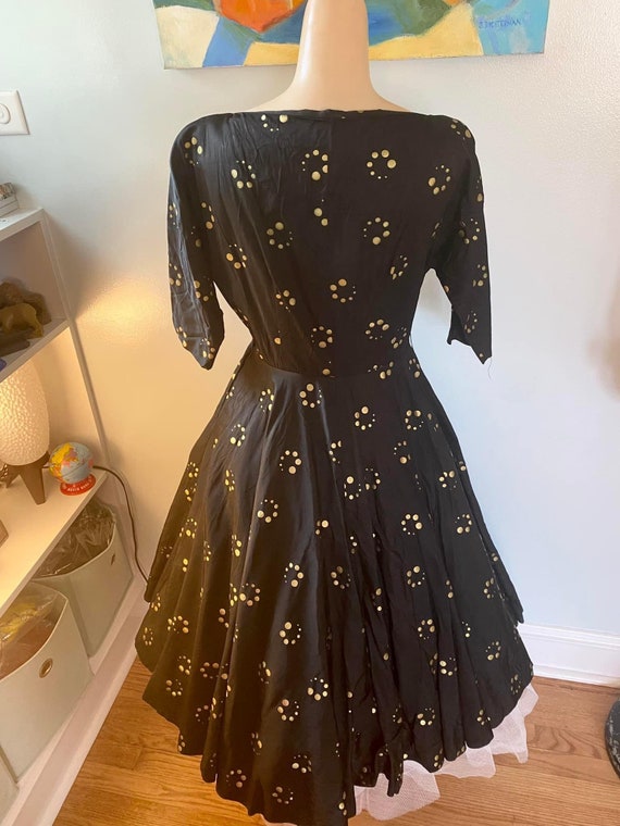 Vintage 1950s Polkadot Surprise Dress  Sz Medium … - image 6