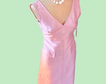 Deadstock Vintage 1970’s Courreges Mod Pink Dress Size XS - Small