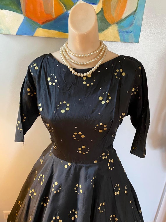 Vintage 1950s Polkadot Surprise Dress  Sz Medium … - image 5
