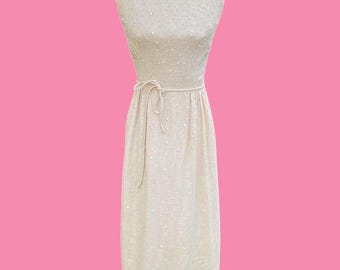 Vintage 1950s Glittering Gems Hollywood Movie Star Evening Gown sz Medium