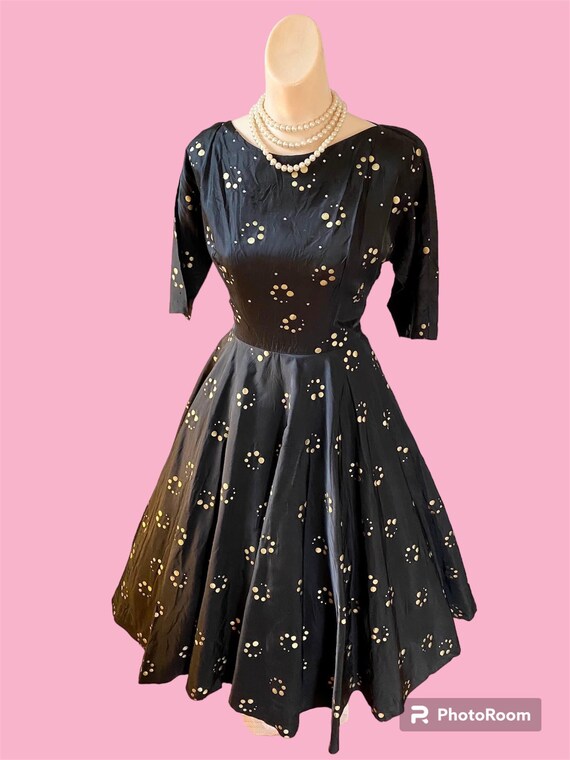 Vintage 1950s Polkadot Surprise Dress  Sz Medium … - image 3