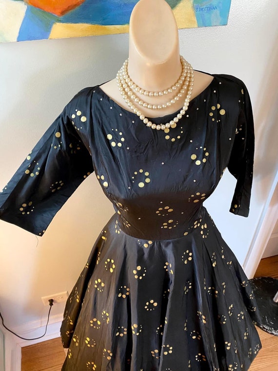 Vintage 1950s Polkadot Surprise Dress  Sz Medium … - image 2