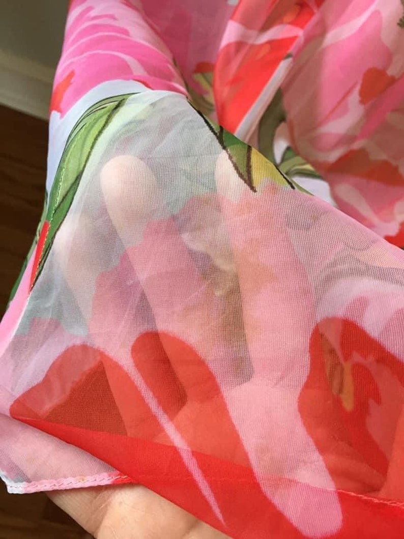 Vintage 1960\u2019s Sweet Psychedelic Tropical Floral Dress Sz Medium