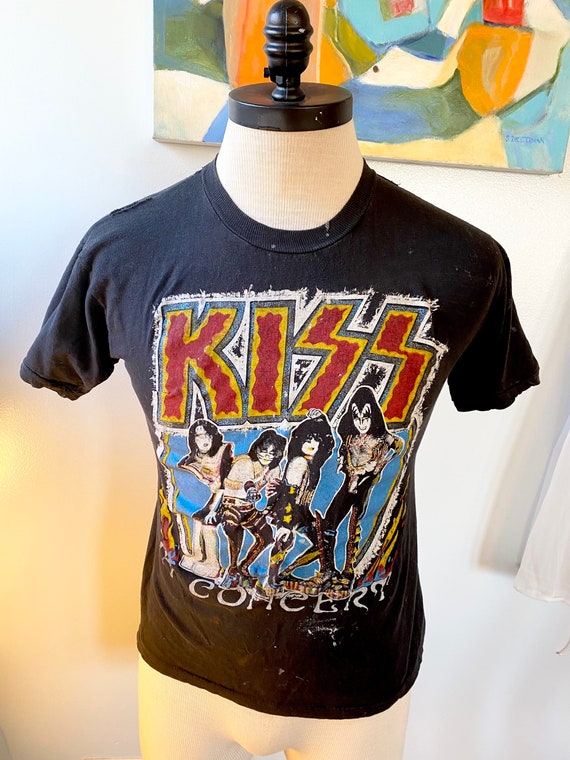 Vintage 1977 Kiss Alive Tour Concert Tshirt Kiss A
