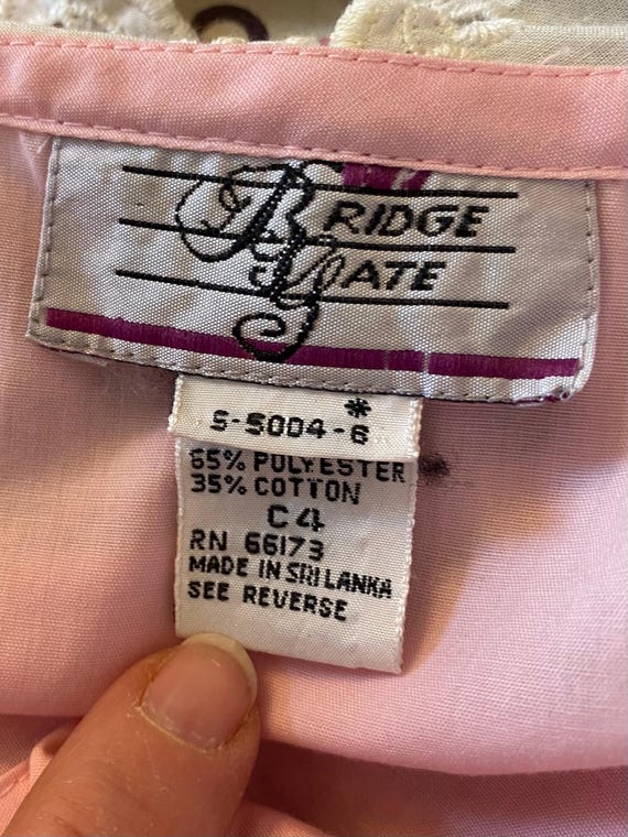 Vintage 1970s 1980s Pink Babydoll Smock Top sz XXL - image 6