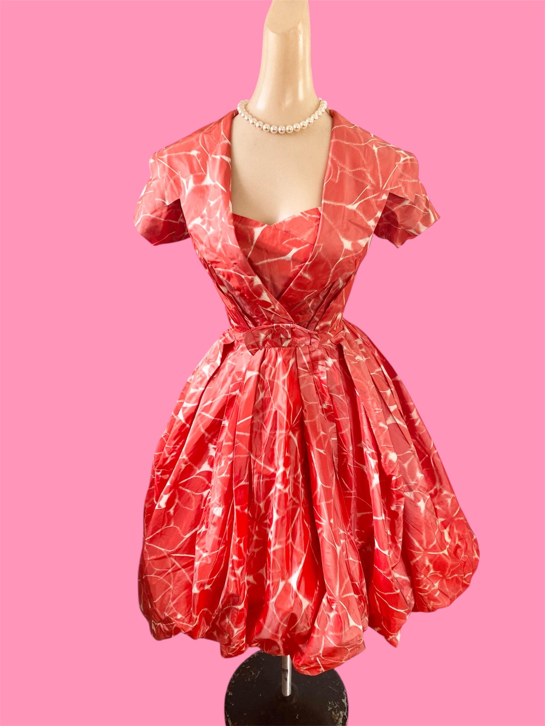 fitted lace wedding dress Dior Red Silk Lace Mini Dress main image 1