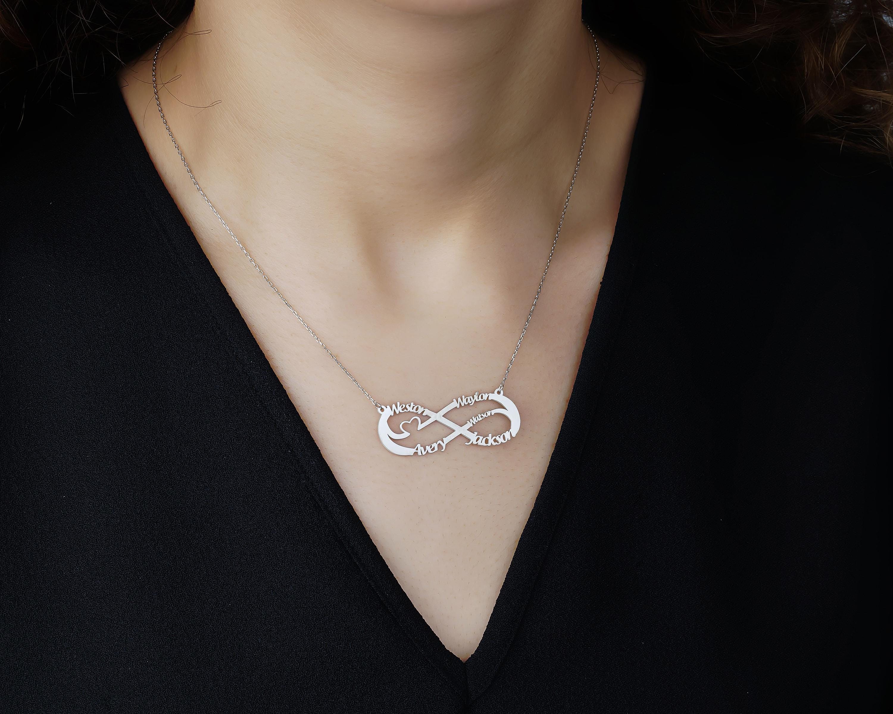 Several Names Multiple Name Necklace, 2,3,4,5 Names Necklace, Two Name Necklace ...