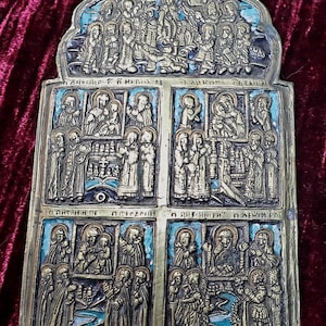 Old Antique Orthodox Icon Handmade Masterpiece