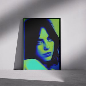 Vibrant Neon Dreams: Printable Glitch Art for Your Sad Girl Aesthetic