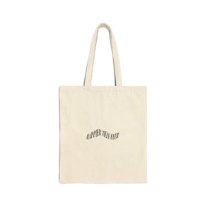Happier Than Ever Cotton Canvas Tote Bag, Reusable Shopping Bag, Eco-Friendly Tote, Gift for Her, Cute Beach Tote