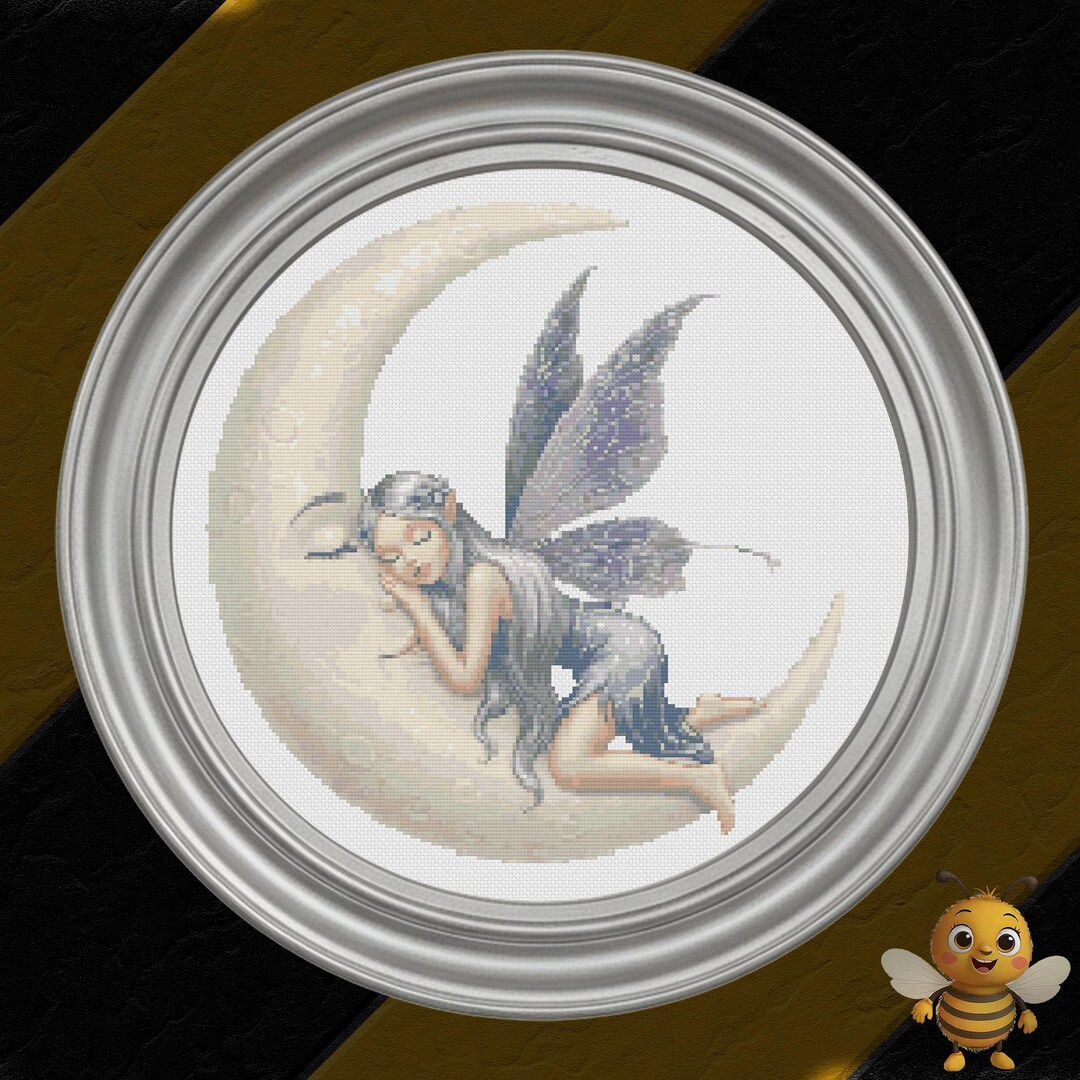 Moon Fairy - Cross Stitch Pattern PDF Chart - Etsy