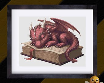Drago dormiente - Schema punto croce PDF