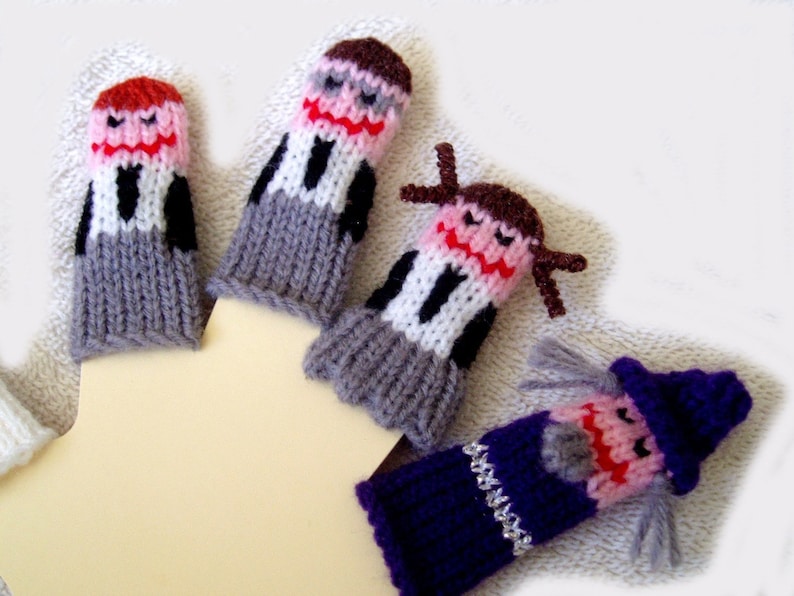 Wizard Friends Finger Puppet Set Includes 10 handcrafted puppets. We can create custom listings of individual puppets or puppet sets. image 4