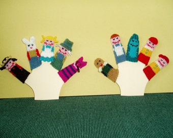 Alice in Wonderland Finger Puppets PDF Pattern: Felt  Alice in Wonderland Finger Puppets Set main image 2
