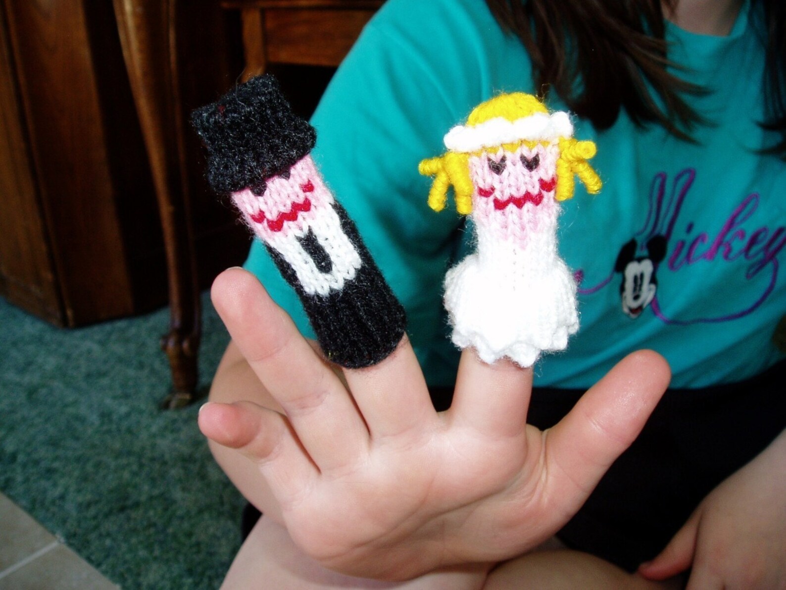Wedding Finger Puppet Set inclues Bride Groom Flower Girl Etsy