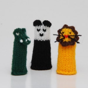 More Zoo Animals Finger Puppet Set Includes Panda, Bald Eagle, Flamingo, Lion, and Alligator. We can create custom orders. image 2