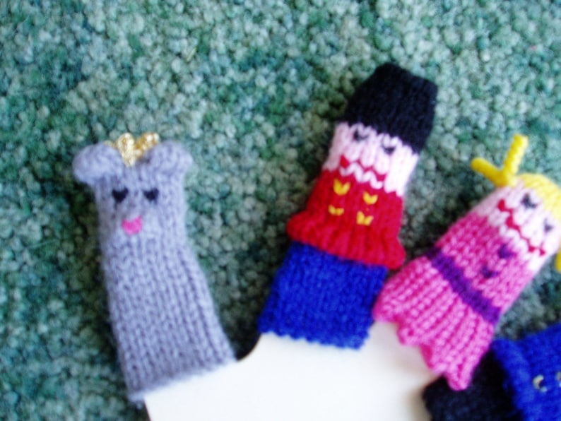 Nutcracker Finger Puppet Set Includes Mouse King, Nutcracker, Clara, Prince, and Sugar Plum Fairy. We can create custom orders. image 4