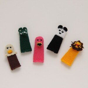 More Zoo Animals Finger Puppet Set Includes Panda, Bald Eagle, Flamingo, Lion, and Alligator. We can create custom orders. image 4