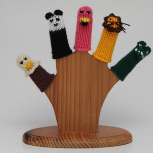 More Zoo Animals Finger Puppet Set Includes Panda, Bald Eagle, Flamingo, Lion, and Alligator. We can create custom orders. image 3