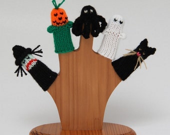 Halloween Finger Puppet Set (Includes Witch, Pumpkin, Spider, Ghost, and Black Cat.)  We can create custom listings.