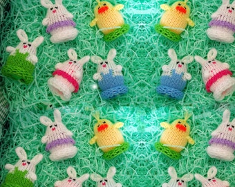 Mini Easter Egglets (Set of 12 - 4 Boy Bunnies, 4 Girl Bunnies, and 4 Chicks.)  Want a different grouping - just contact us.