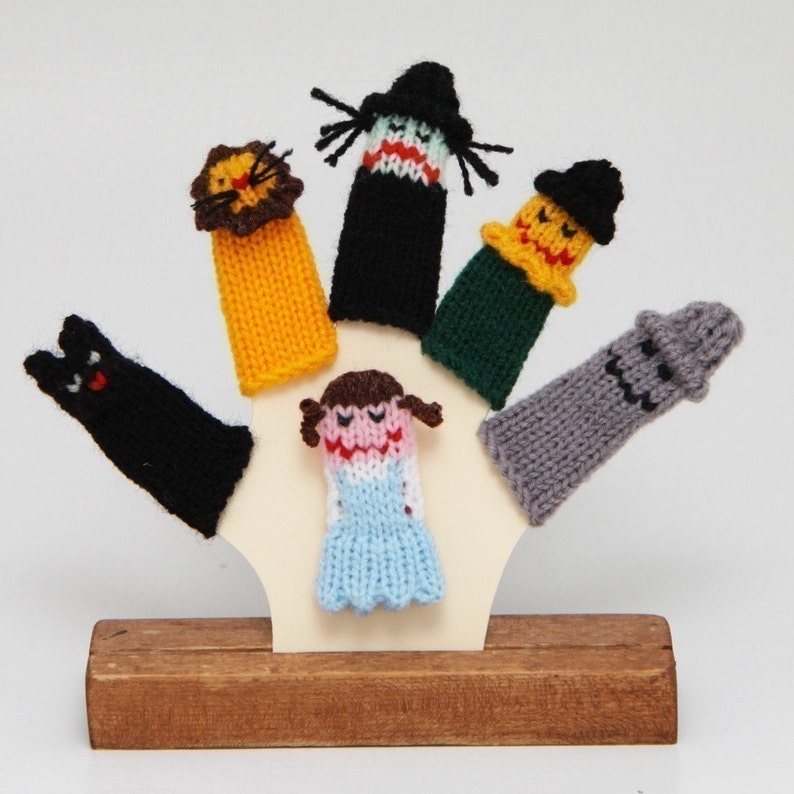 Wizard of Oz Finger Puppet Set Includes Dorothy, Toto, Scarecrow, Wicked Witch, Tinman, and Cowardly Lion. We can create custom listings. image 3