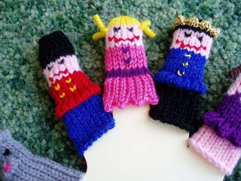 Nutcracker Finger Puppet Set Includes Mouse King, Nutcracker, Clara, Prince, and Sugar Plum Fairy. We can create custom orders. image 1