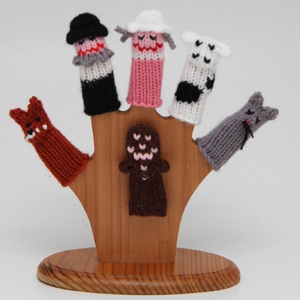 Gingerbread Man Finger Puppet Set  (Includes Gingerbread Man, Fox, Old Man, Old Woman, Cow, and Cat.)  We can create custom orders.