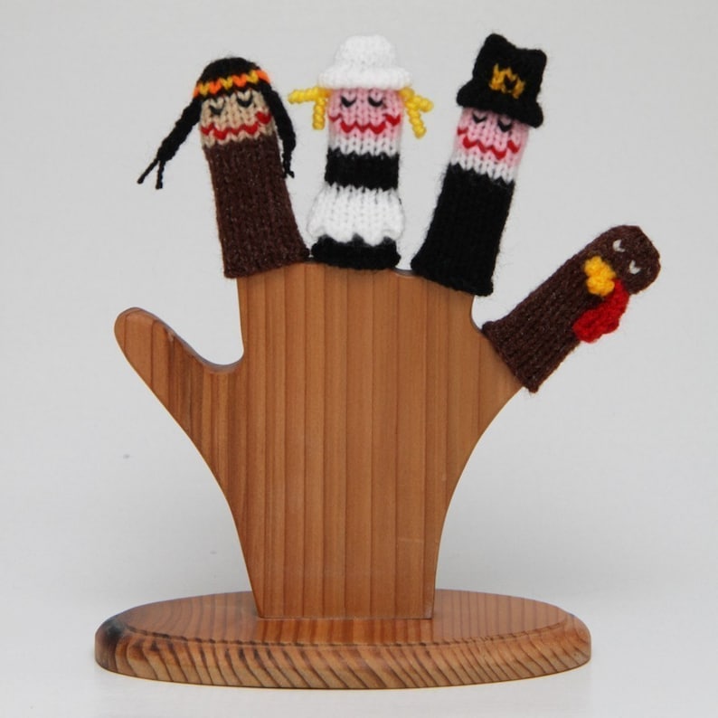 Thanksgiving Finger Puppet Set includes Indian Boy Pilgrim - Etsy