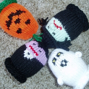 Halloween Egglets Set of 4 1 Pumpkin, 1 Witch, 1 Ghost, and 1 Vampire Want a different grouping just contact us. image 1