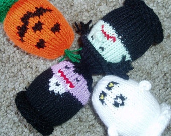 Halloween Egglets (Set of 4 - 1 Pumpkin, 1 Witch, 1 Ghost, and 1 Vampire)  Want a different grouping - just contact us.