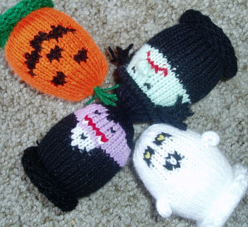 Halloween Egglets Set of 4 1 Pumpkin, 1 Witch, 1 Ghost, and 1 Vampire Want a different grouping just contact us. image 1