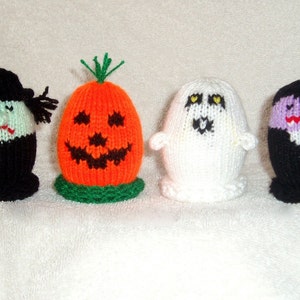 Halloween Egglets Set of 4 1 Pumpkin, 1 Witch, 1 Ghost, and 1 Vampire Want a different grouping just contact us. image 3