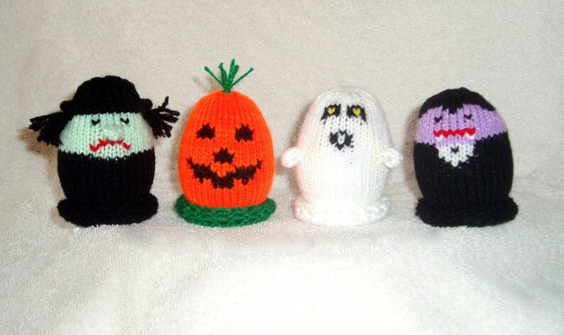 Halloween Egglets Set of 4 1 Pumpkin, 1 Witch, 1 Ghost, and 1 Vampire Want a different grouping just contact us. image 3