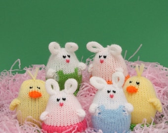 Easter Egglets (Set of 6 - 2 Boy Bunnies, 2 Girl Bunnies, and 2 Chicks.)  Want a different grouping - just contact us.