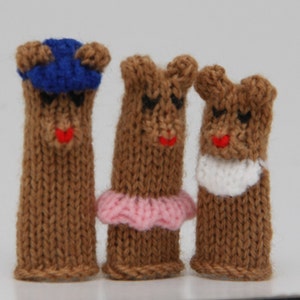 Goldilocks and the Three Bears Finger Puppet Set Includes Goldilocks, Papa Bear, Mama Bear, and Baby Bear. We can create custom orders. image 2