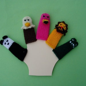 More Zoo Animals Finger Puppet Set Includes Panda, Bald Eagle, Flamingo, Lion, and Alligator. We can create custom orders. image 5