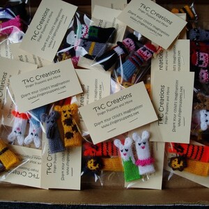 Custom Finger Puppet Party Favor Pack. We can create custom orders out of any of the puppets in our shop. image 1
