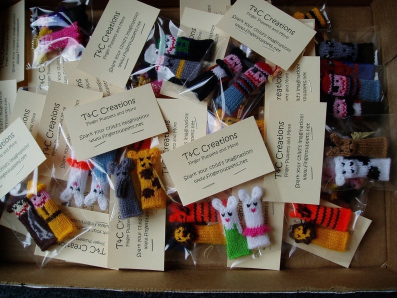 Custom Finger Puppet Party Favor Pack. We can create custom orders out of any of the puppets in our shop. image 1