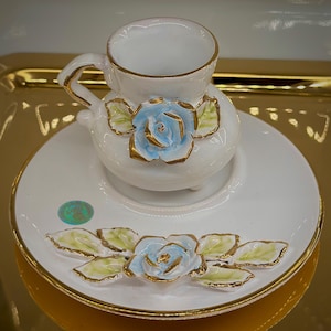 Türkisches Kaffee Set Blaue Rose