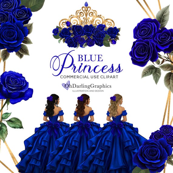 princess polly baby blue dress Royal Blue and Gold Dress main image 1