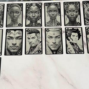 Afrofuturistic Metal Playing Cards – Aluminum Deck with Cyber Tribal Art