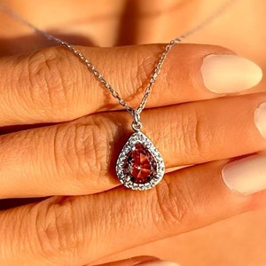 925Silver Sultanite ColorChange Drop Necklace • Natural Diaspore Turkish Stone • Drop Pedant • Handmade Jewelry Mothers Day Gift for Her